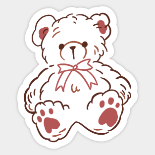 cute teddy bear outline Sticker